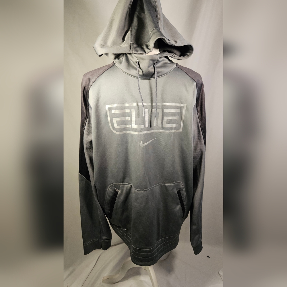 Nike Elite thermal fit hoodie size Large grey